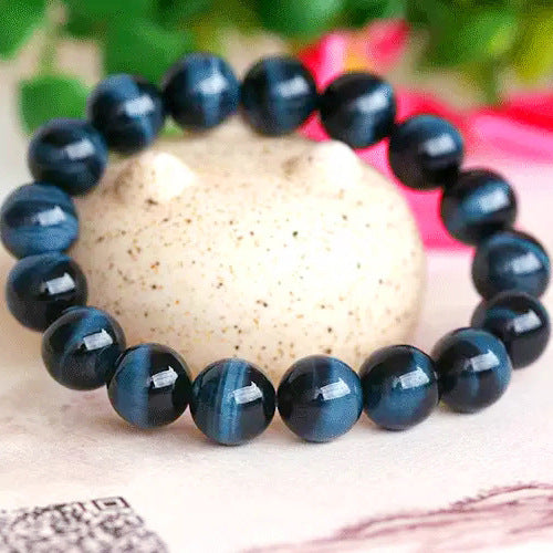 Natural blue tiger's eye bracelet, hawk's eye with cat's eye blue tiger's eye bracelet jewelry wholesale, blue tiger's eye stone.