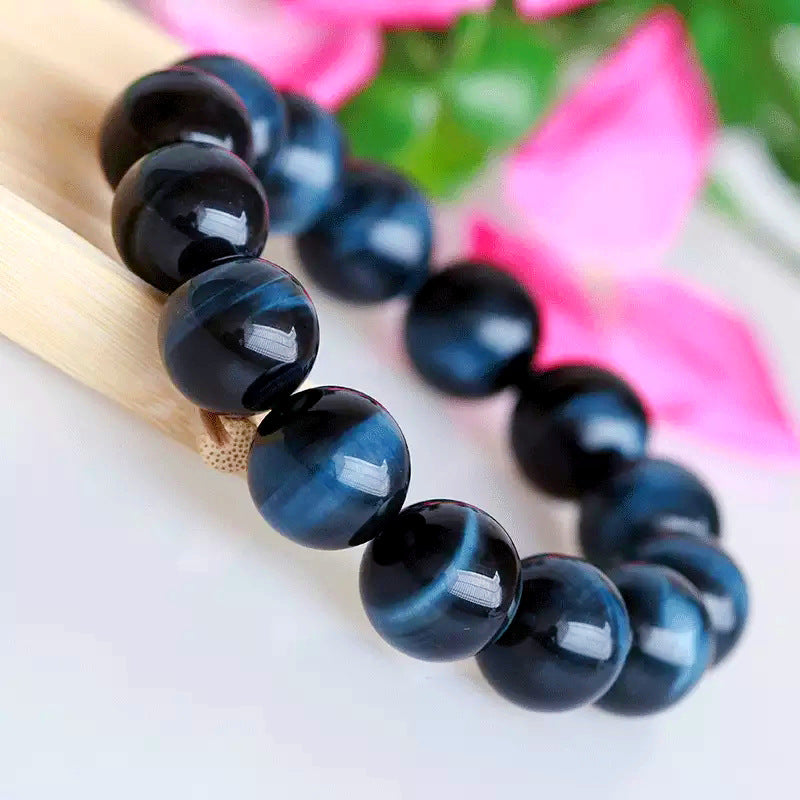 Natural blue tiger's eye bracelet, hawk's eye with cat's eye blue tiger's eye bracelet jewelry wholesale, blue tiger's eye stone.