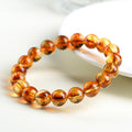Natural Yellow Citrine Pyramid & Round Bead Bracelet | Yellow Citrine "Thousand-Layer Flower" Loose Bead Strand