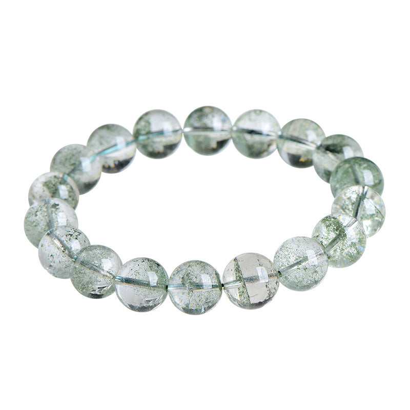 Natural Green Phantom Quartz Bracelet — "Treasure Basin" Single-Strand Bracelet